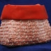Vintage Velvet Orange and Raffia Purse