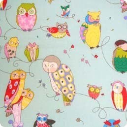 Blue Owl Fabric