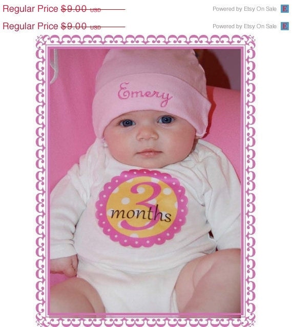 SALE SALE Monthly Onesie Stickers - Izzy - Baby Month Sticker - Onesie Stickers