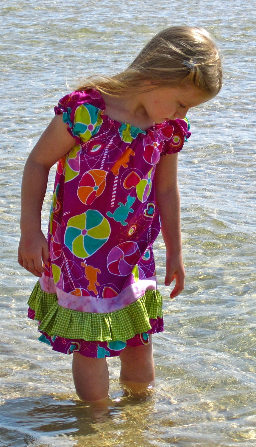 CANDENCE  Double Ruffled  Dress  -  PDF Tutorial - Ebook