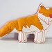 Vinnie the Pirate Wolf Organic cotton stuffed lavender comfort toy in Pink or Orange