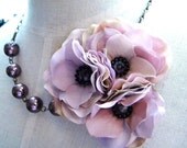Occasion Statement Necklace for the Bride Bridesmaids in Lilac Purple - The Natalie