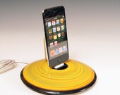 iPhone dock. iPod dock. Sunflower yellow. Handmade. FAST SHIPPING. 71