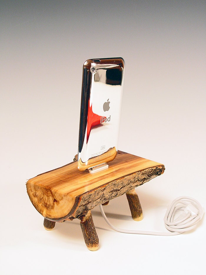 iPhone dock. iPod docking station. Table top memories of sitting around the camp fire making s'mores on a warm summer evening.