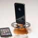 iPod dock. iPhone dock. Recycled bicycle gear and hard maple. A cool gift for a hiker, biker, gear head, or steam punk. FAST SHIPPING. 152