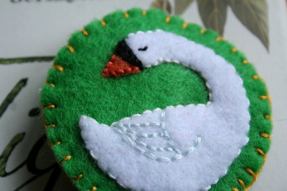 graceful swan brooch
