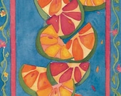 Greeting Cards Set of 5 - Citrus Fall