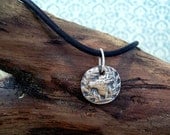 Moose Pendant Cast From A Vintage Button Cast Fine Silver