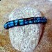 Blue Turquoise Beaded 1x Leather Wrap Bracelet Southwest Design, Southwestern
