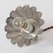 Rustic Modern Vintage Industrial Brioche Tin Pendant Light - Etched Tin Patina (LG) // Vintage Style Cloth Twisted Cord & Bakelite Plug