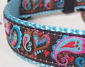 Paisley Dog Collar / Adjustable Pet Accessory