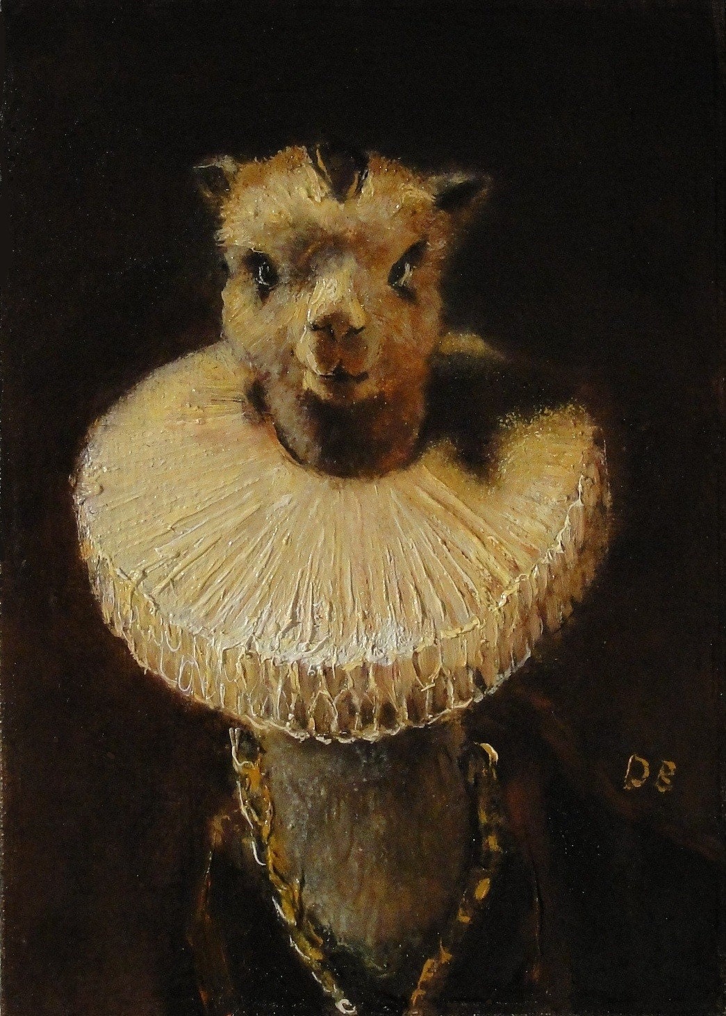 Alpaca with Ruff - ACEO LE