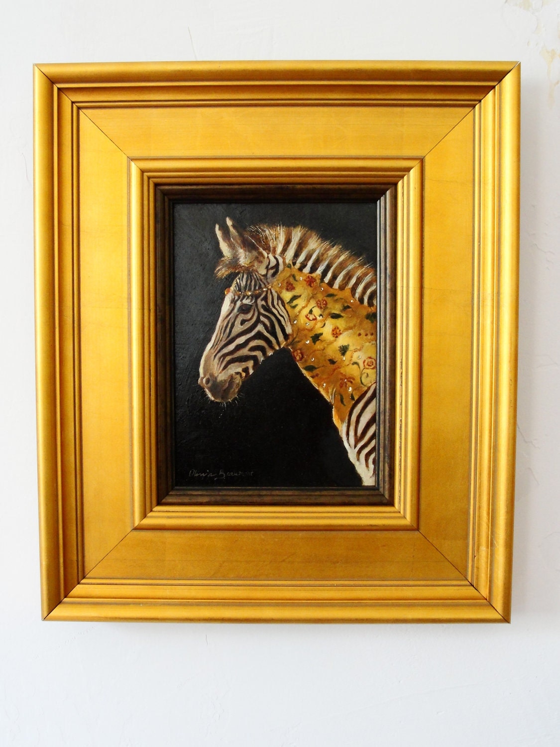 Zebra Art - "Essential Finery" - Canvas Print