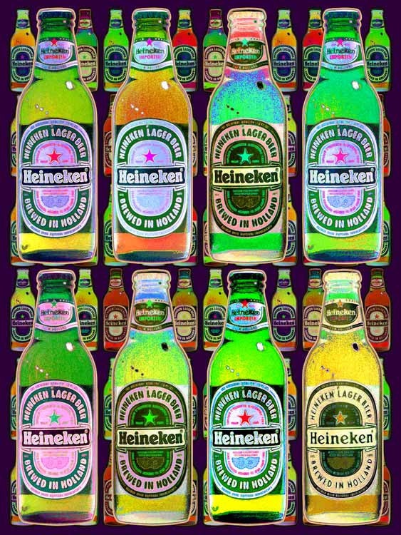 Another 8 BOTTLES of HEINEKEN BEER Pop Art Giclee by EisnerArt