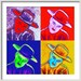 CHARLIE CHAPLIN - LARGE 20 x 20 - Signed and Numbered Fine Giclee Pop Art Print on Watercolor Paper- Free Shipping