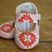Baby Girl Shoes  Coral, Pink and Cream - Ready To Ship