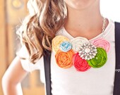 matilda jane good hart M2M rosette necklace for little girls you pick the colors
