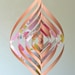 Swirly Mobile - Floral Paper Decoration Unique Suspension Home Decor Baby Nursery Teen Dorm Modern Peach Pink Retro Garden Flower