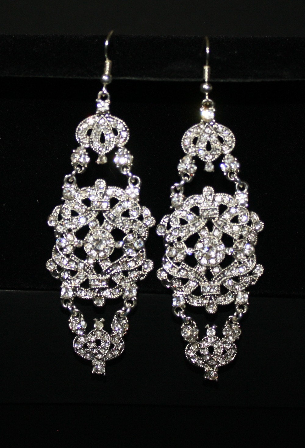 Antoinette - Rhinestone Earrings with a Vintage Flair
