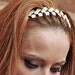 Becky - Floral Ribbon Headband in Ivory and Gold