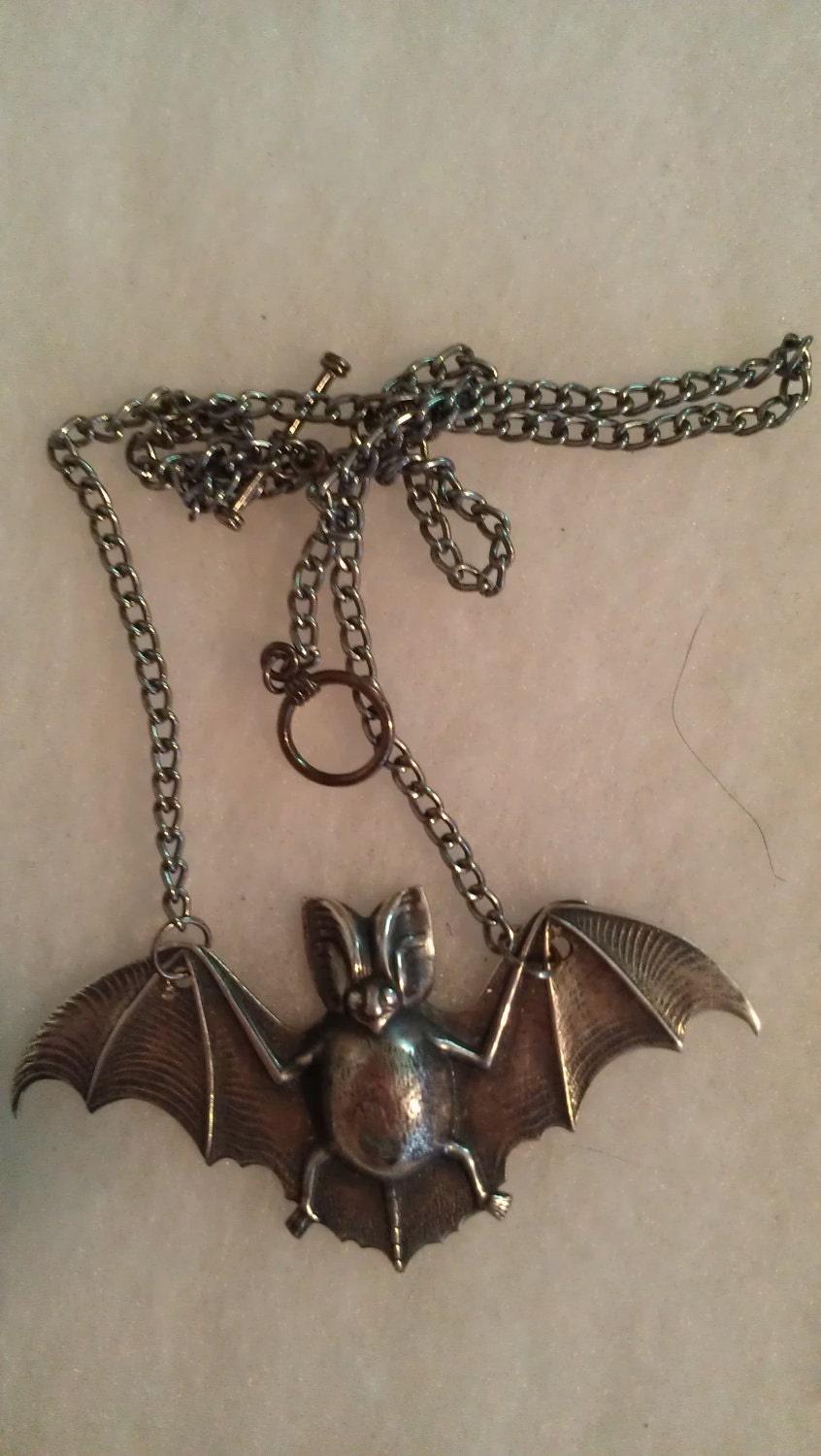 gone batty metal necklace