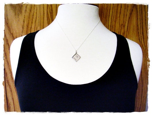 Tiny Jane Eyre by Charlotte Brontë Literary Book Charm Necklace in Sterling Silver with a Delicate 18" Sterling Silver Cable Chain