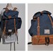 LARGE vintage backpack daypack HINE SNOWBRIDGE carry on daypack day pack usa leather