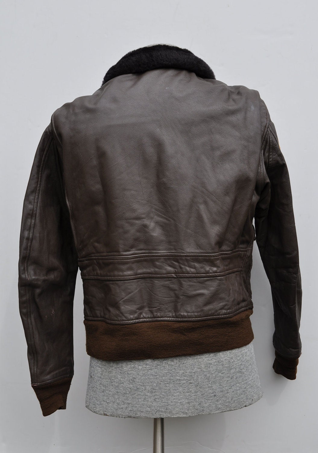 G-1 vintage leather BOMBER flight JACKET g1 military