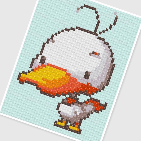 PDF Cross Stitch pattern - 0076.White Duck - INSTANT DOWNLOAD