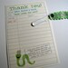 Build-A-Library Baby Shower Thank-You Card with bookmark - set of 25