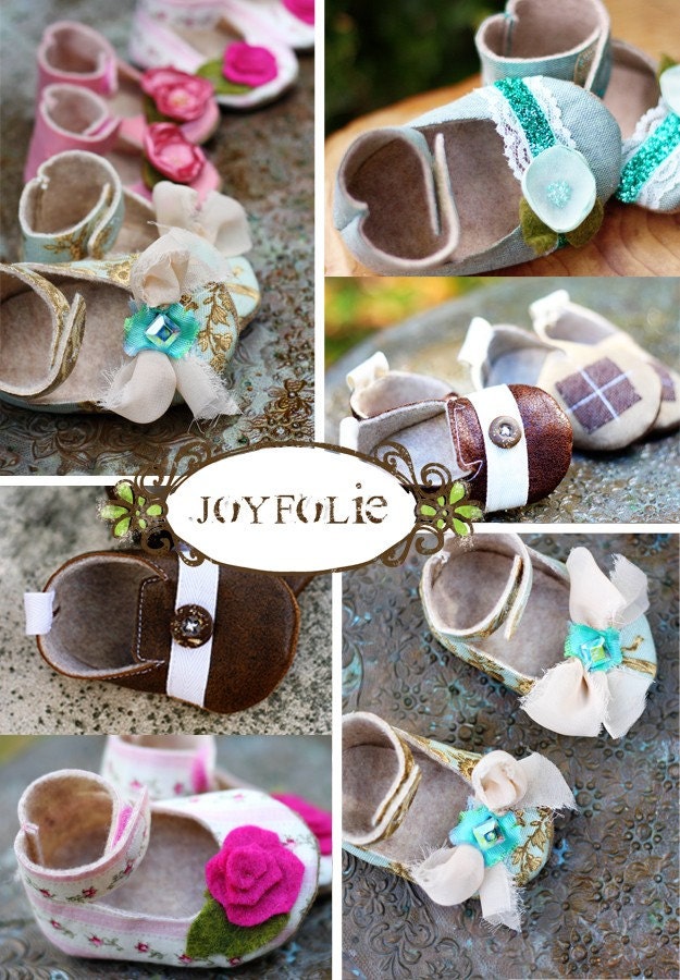 Joyfolie Boy and Girl Baby Shoe / Bootie Pattern PDF