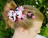 Custom Boutique Disney Girls Princess Pink MINNIE MOUSE Rhinestone Bling Birthday Party Hair Bow Clip Set Mickey Mouse