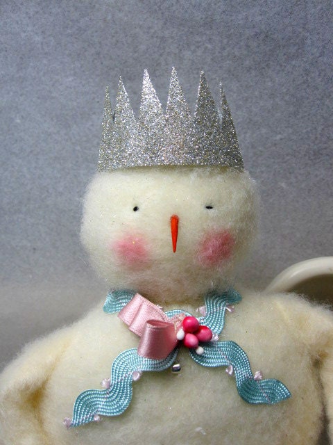 Welcome says this Darling Handmade Hanging Snowman