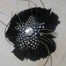 Cute feather applique with rhinestone black color 1 piece listing.
