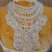 Cute embroidered appliqué ivory color