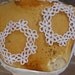 Cute embroidered flower applique white color 2 piece listing