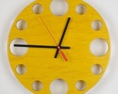 Yellow POP Clock: 10" Modern Wall Clock