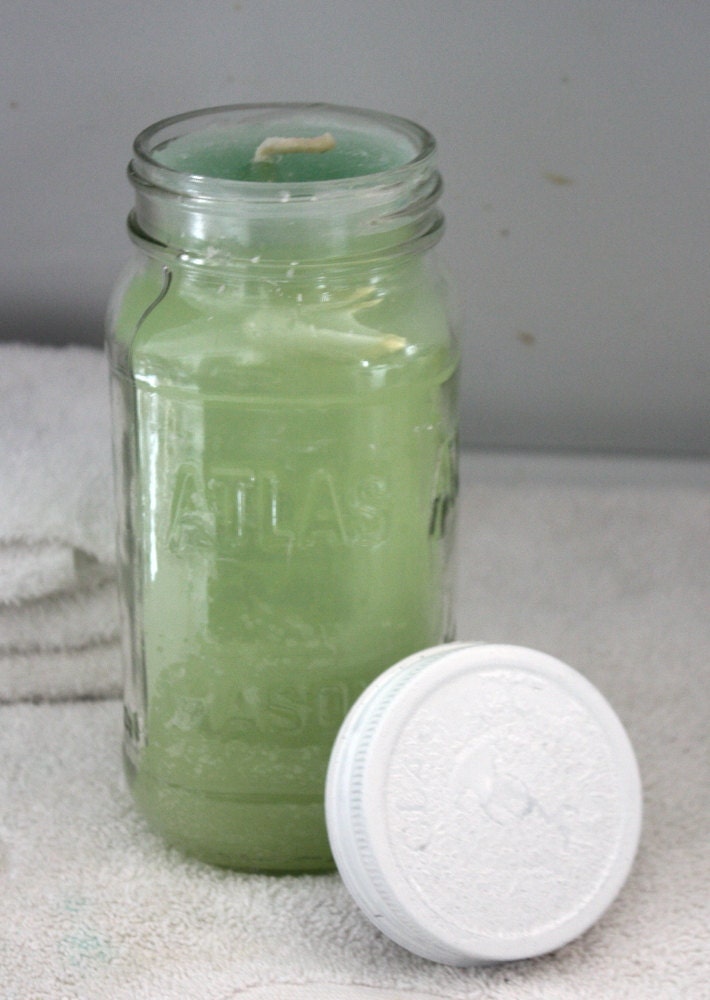 Large Jar Candle - soy, vegan, recycle, upcycle, custom, ooak, reuse