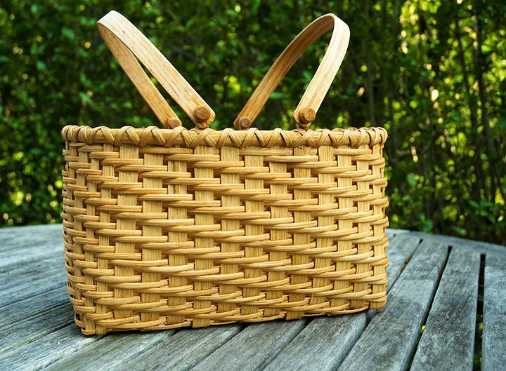 Lunch Basket Traditional Shaker Nina Webb Basket Oak Swing Handels