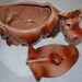 Brush Pottery Cow & Winking Cat Cookie Jar W10-Brush USA -McCoy