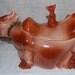 Brush Pottery Cow & Winking Cat Cookie Jar W10-Brush USA -McCoy