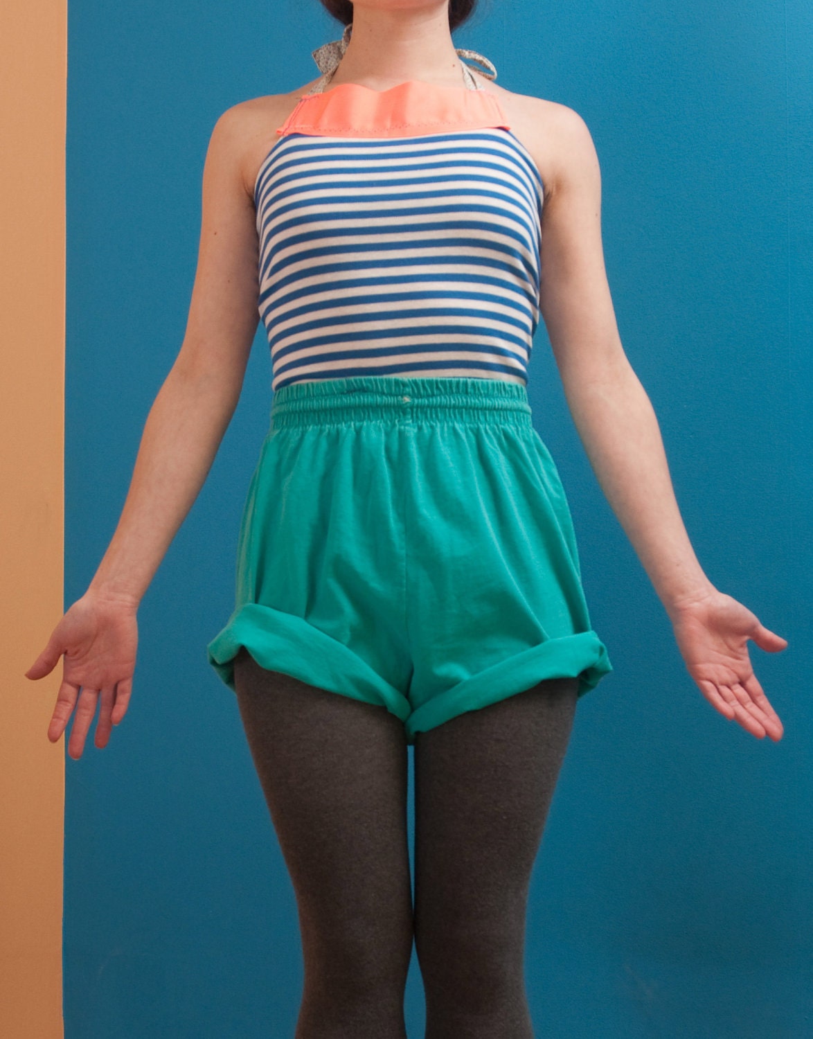 Sailer Halter Romper Shortsuit