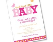 Mod Birdie Baby Shower Custom Printable Invitation