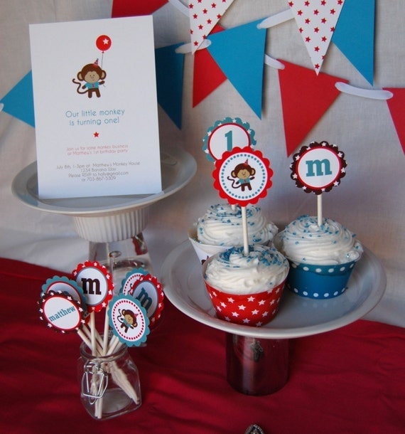 Monkey Business Birthday Party Pack - DIY Printable Il_570xn
