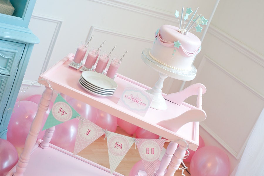 Make a WISH Custom Birthday Printable Party Pack as seen on HOSTESS Blog - DIY Il_570xn