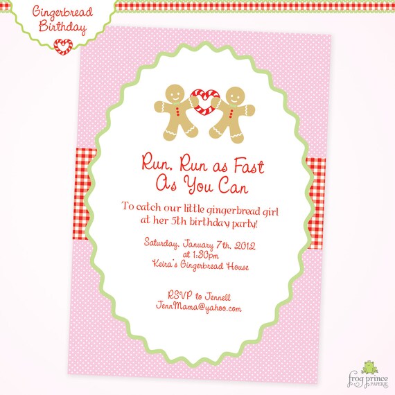 Gingerbread Pink Birthday Party - DIY Printable Il_570xn