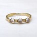 Engagement Ring - similar diamond ring - 14k gold ring and 3 White Topaz stones MADE TO ORDER