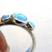 Engagement Ring -opal ring silver ring - Recycled silver sterling ring Made to order
