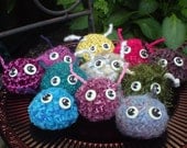 Custom Amigurumi Aliens with Glowing Eyes