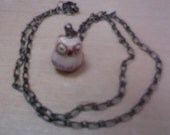 Sleepy Owl - Antique Bronze Necklace